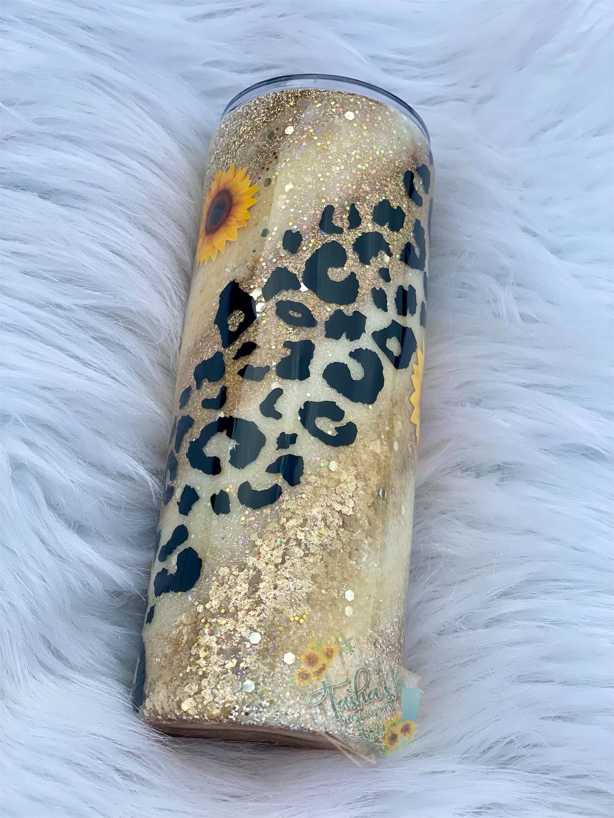 Rose & Gold Leopard Glitter Tumbler - Milky Way Tumbler – Vinyl