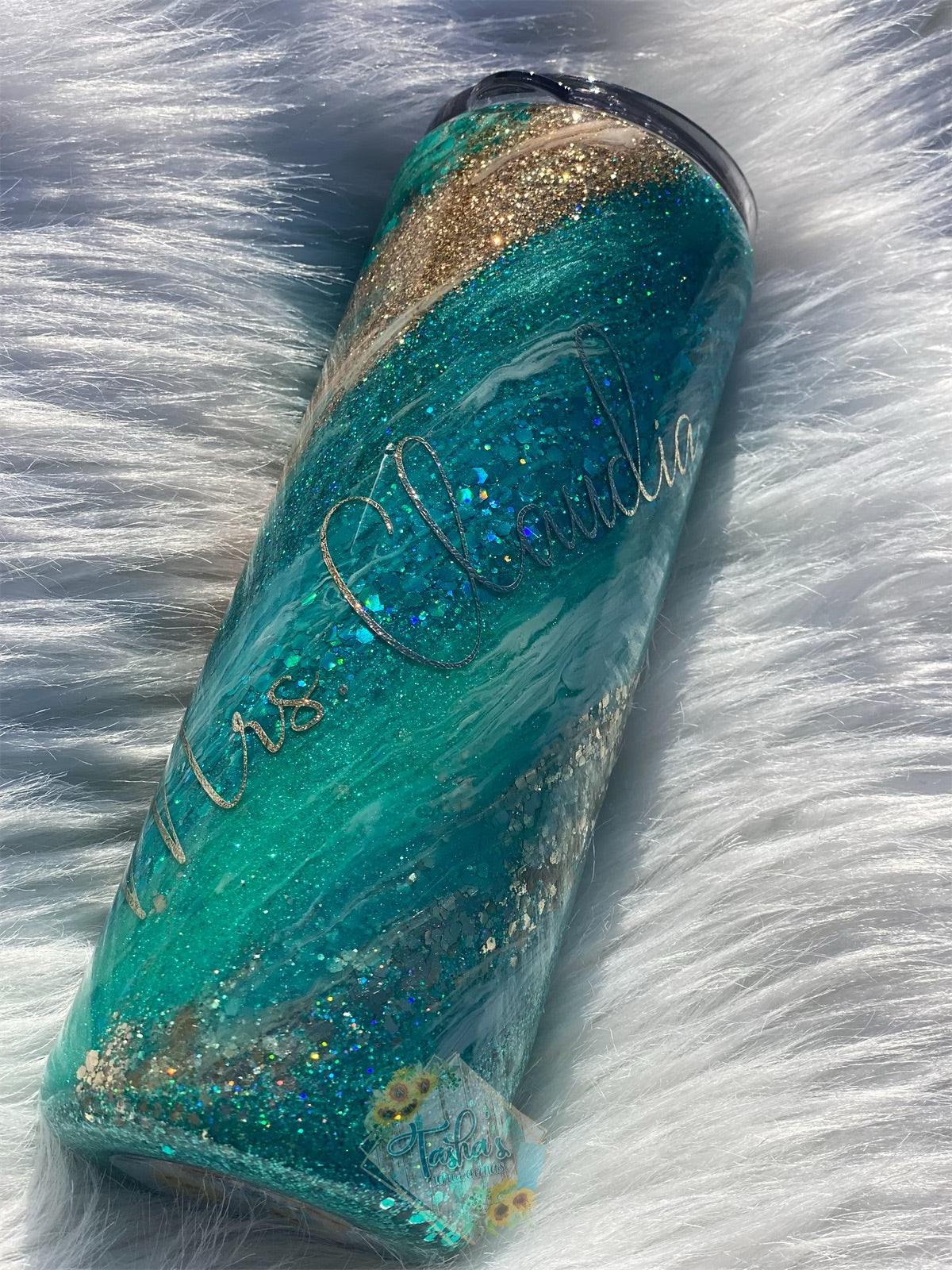 Teal w/ gold accent milkyway