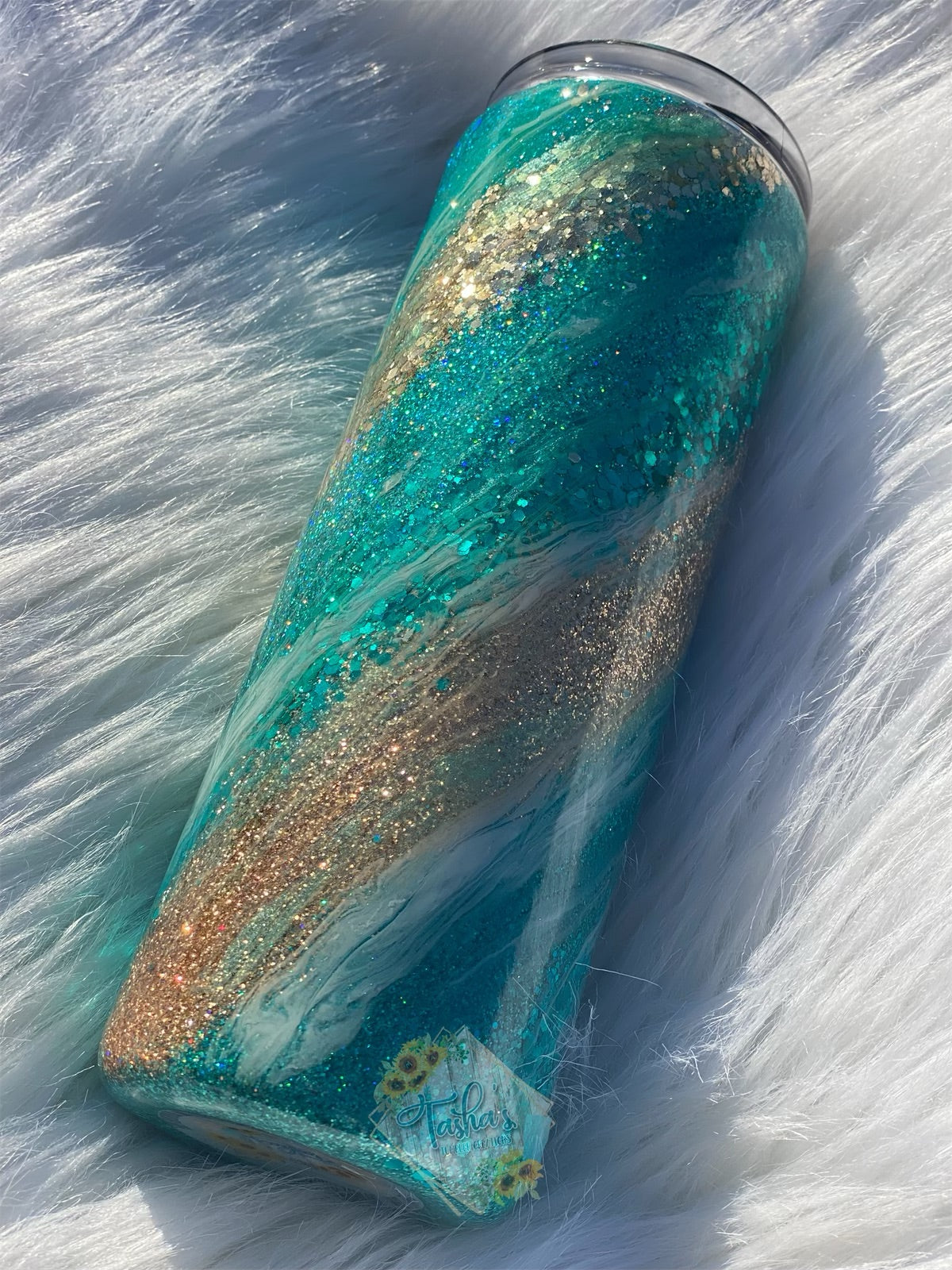 Teal w/ gold accent milkyway